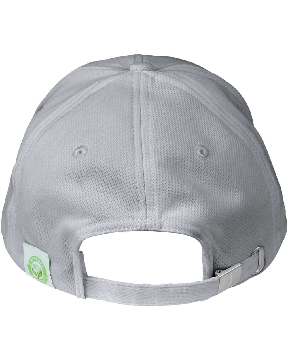 Front View of Grey Endurance Recycled Mesh Cap - ED101