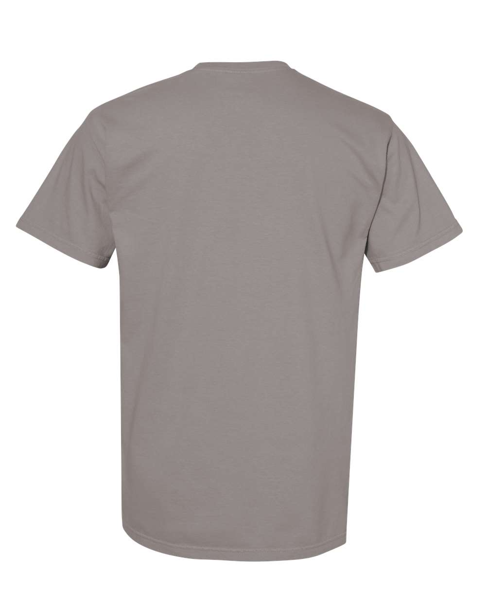 Front View of Grey Garment-Dyed Heavyweight T-Shirt - 1717