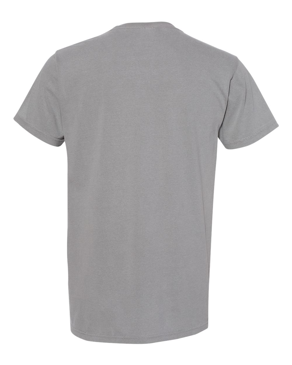 Front View of Grey Garment-Dyed Lightweight T-Shirt - 4017