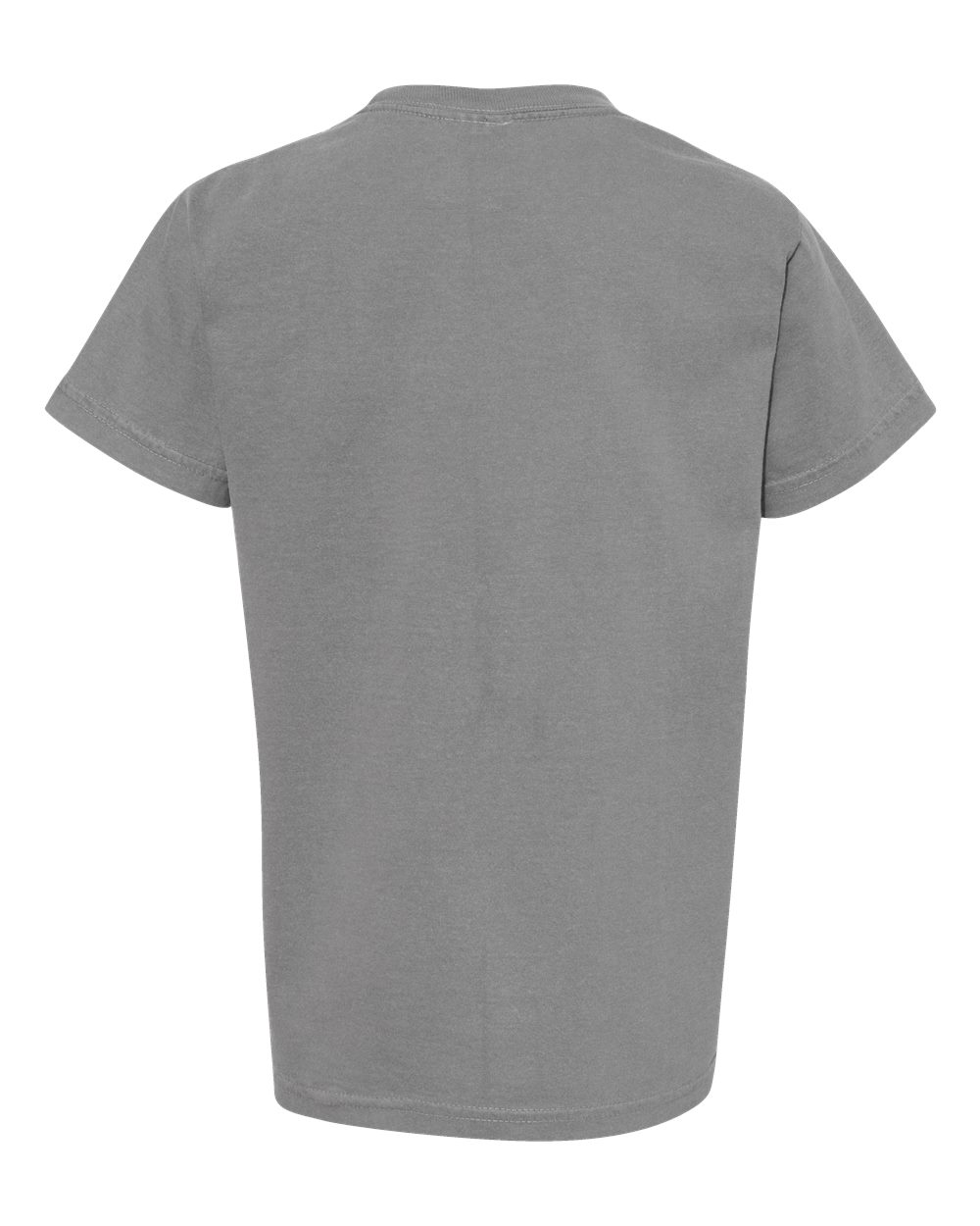 Front View of Grey Garment-Dyed Youth Heavyweight T-Shirt - 9018