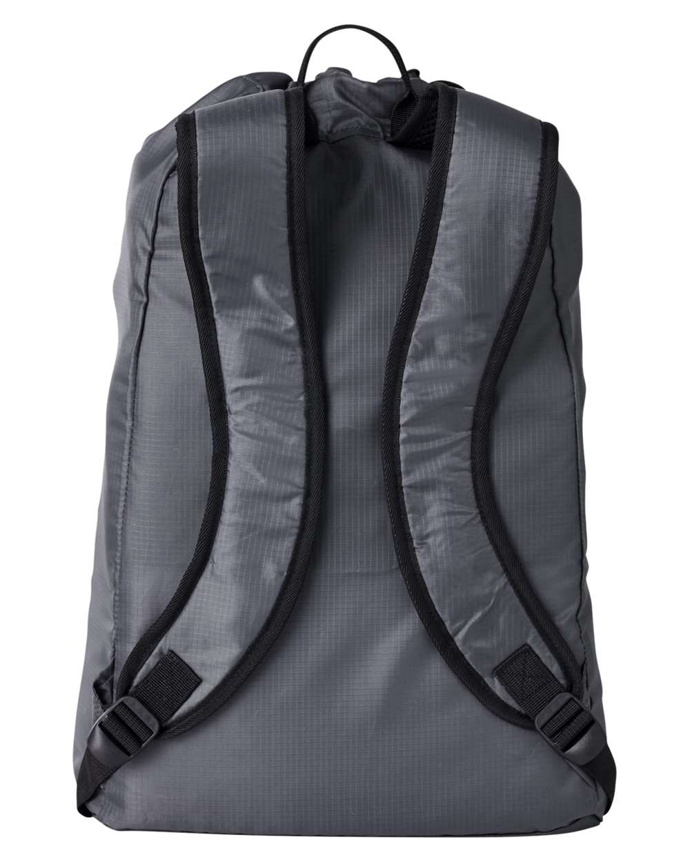 Front View of Grey Getaway Cinchback Travel Backpack - BE278