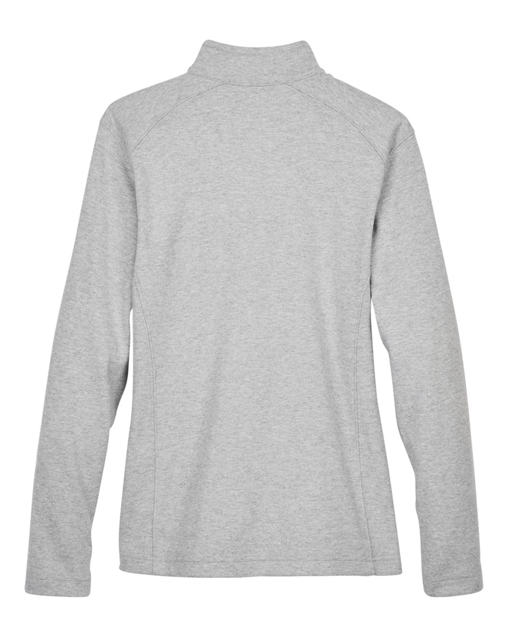 Front View of Grey Heather/ Grey H/ French Blue Women's DRYTEC20™ Performance Quarter-Zip Pullover - DG479W