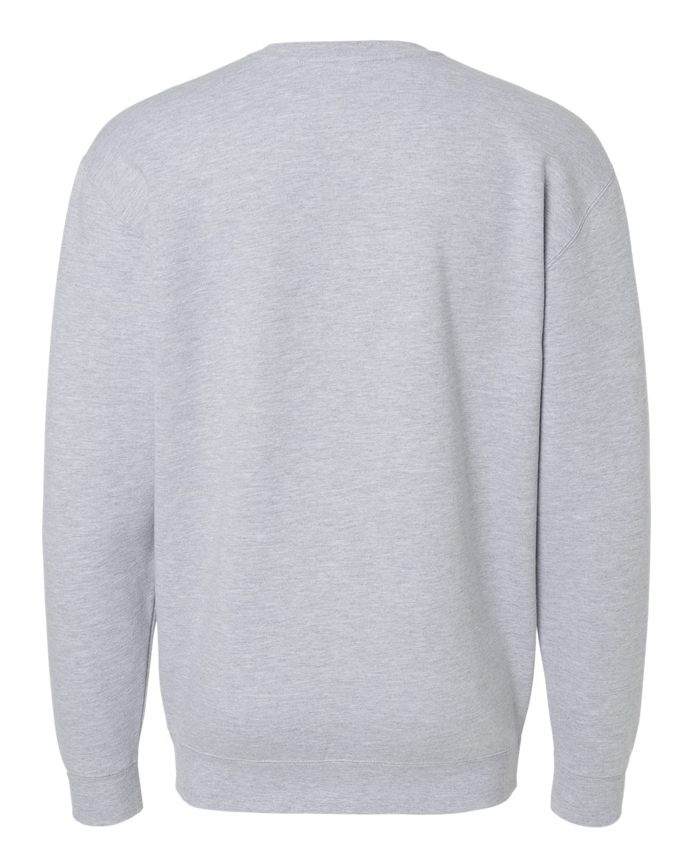 Front View of Grey Heather Heavyweight Crewneck Sweatshirt - IND3000