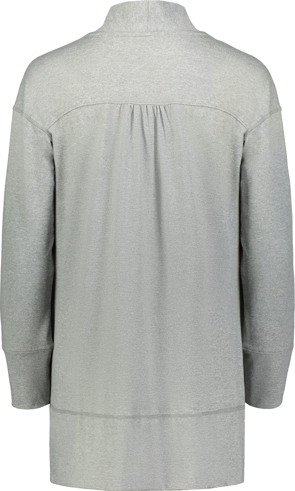 Rear View of GREY HEATHER LADIES VENTURA CARDIGAN