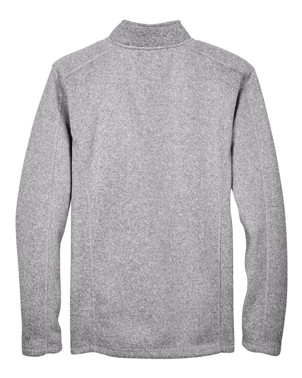 Front View of Grey Heather Men's Bristol Full-Zip Sweater Fleece Jacket - DG793