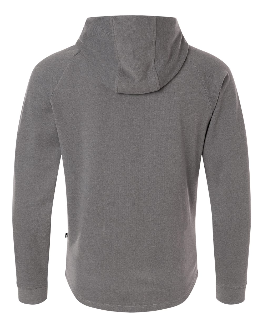 Rear View of Grey/ Heather Men's Glasgow Hooded Sweatshirt - SWGH600 plain