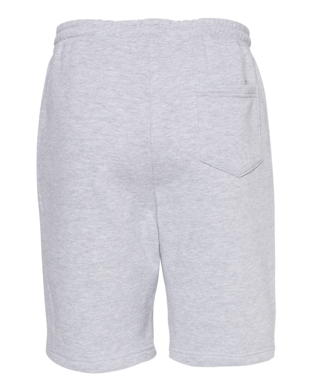 Rear View of Grey Heather Midweight Fleece Shorts - IND20SRT