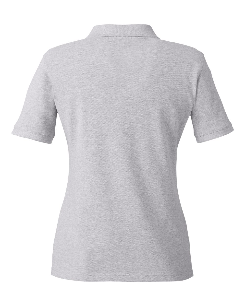 Front View of Grey Heather Women's Cotton Polo - M200W