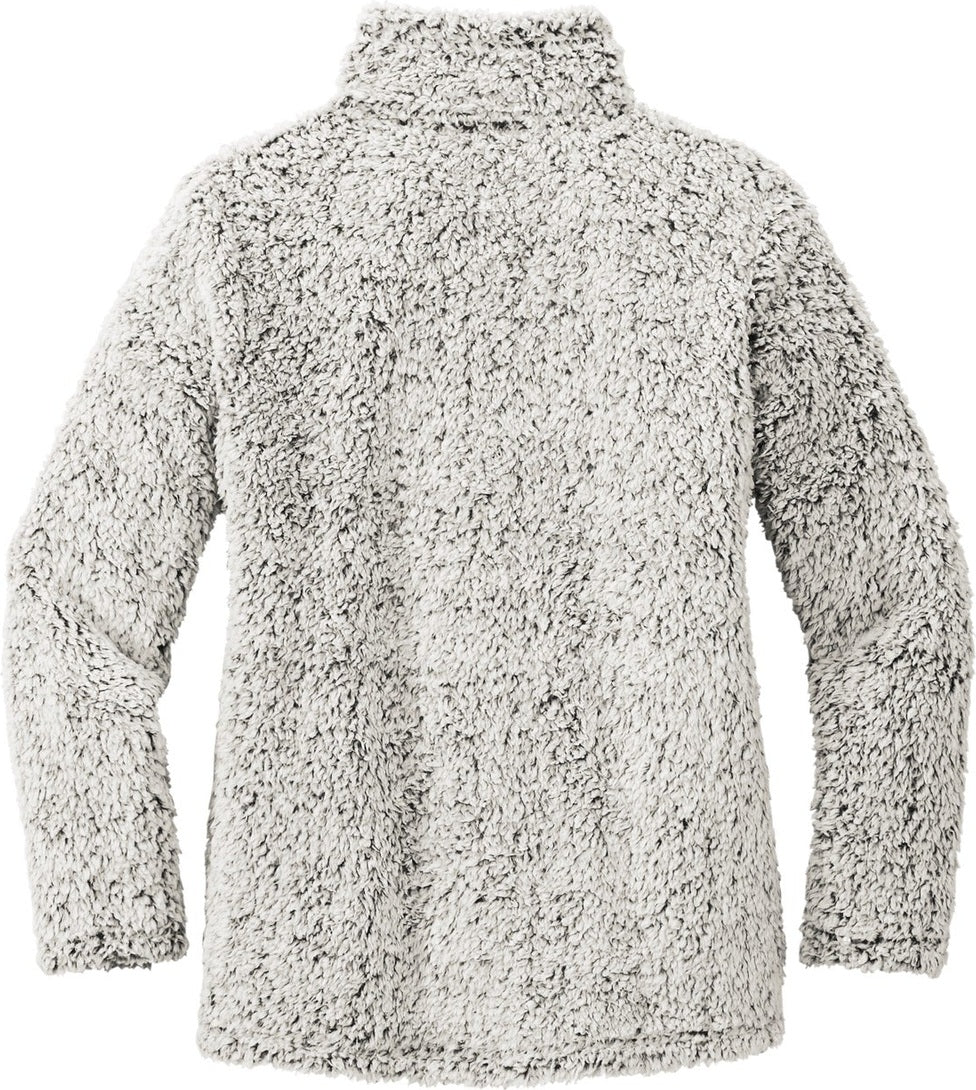 Front View of Grey Hthr Port Authority Women's Cozy 1/4-Zip Fleece L130