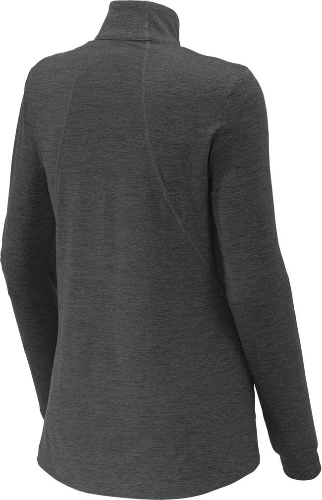 Rear View of Grey Hthr Sport-Tek Women's Exchange 1.5 Long Sleeve 1/2-Zip LST711