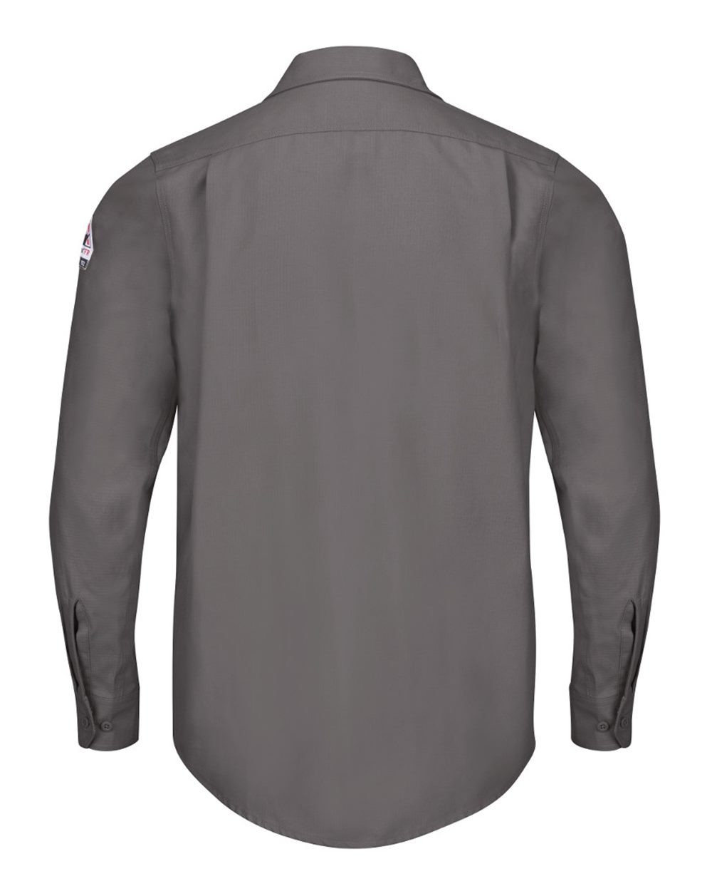 Front View of Grey iQ Series® Endurance Work Shirt - QS40