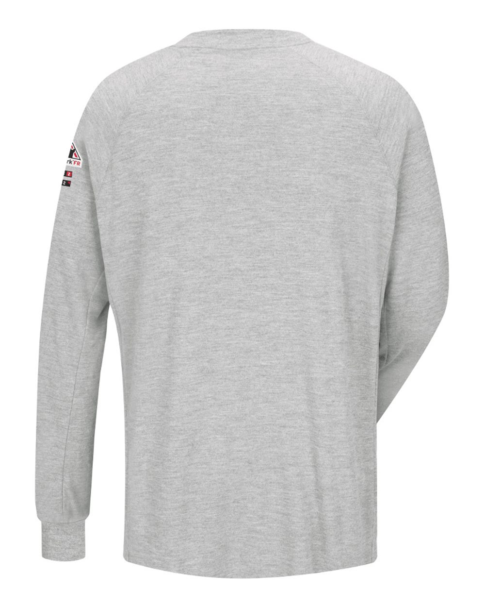 Front View of Grey Long Sleeve Performance T-Shirt - CoolTouch®2 - SMT2