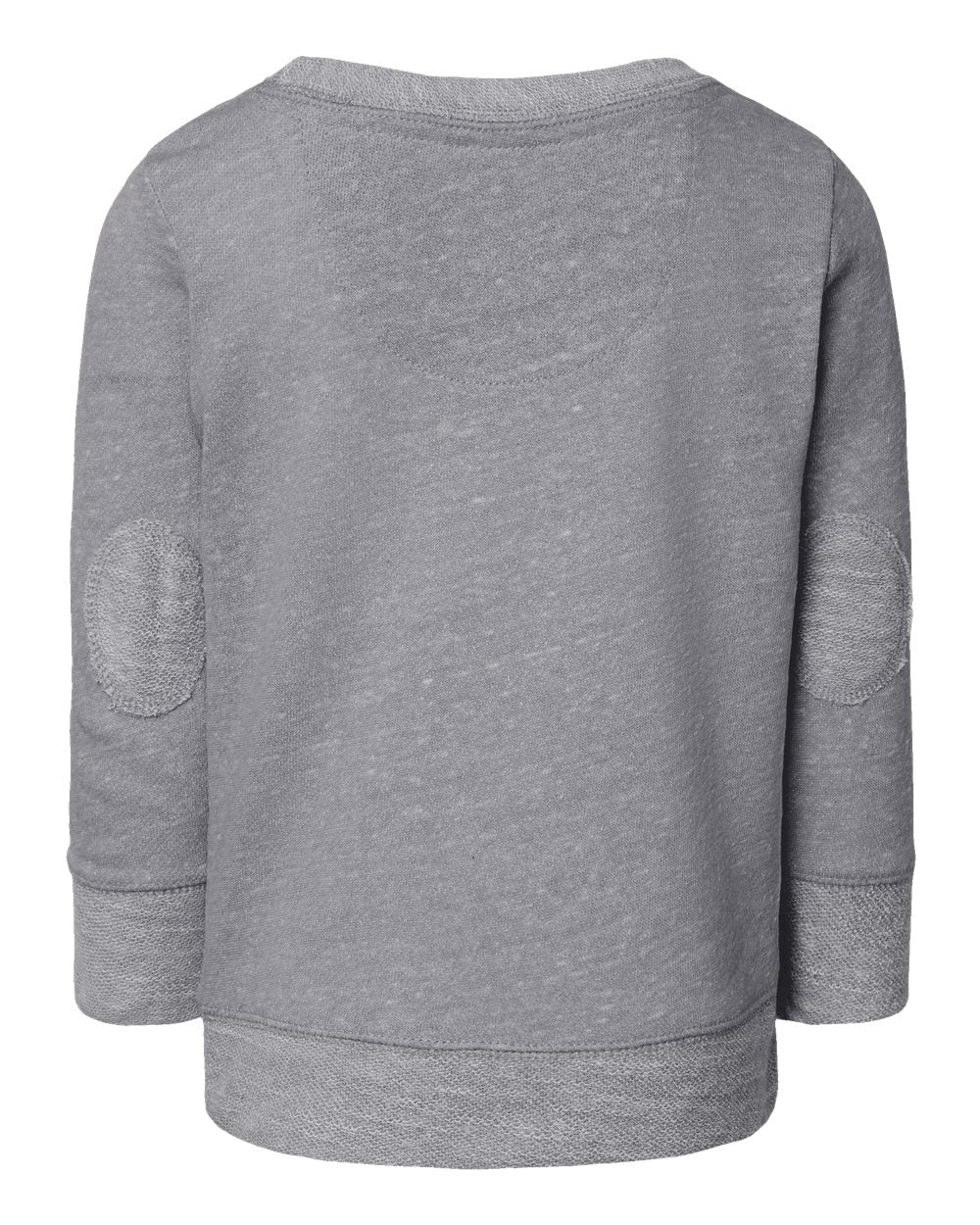 Front View of Grey Melange Toddler Harborside Mélange French Terry Crew - 3379