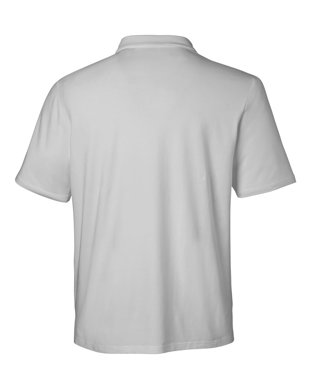 Rear View of Grey Men&#39;s Raleigh Stretch Polo - DG120