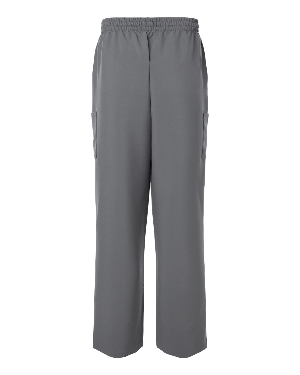Rear View of Grey Men's Scrub Open Leg Pants - HMB003 plain