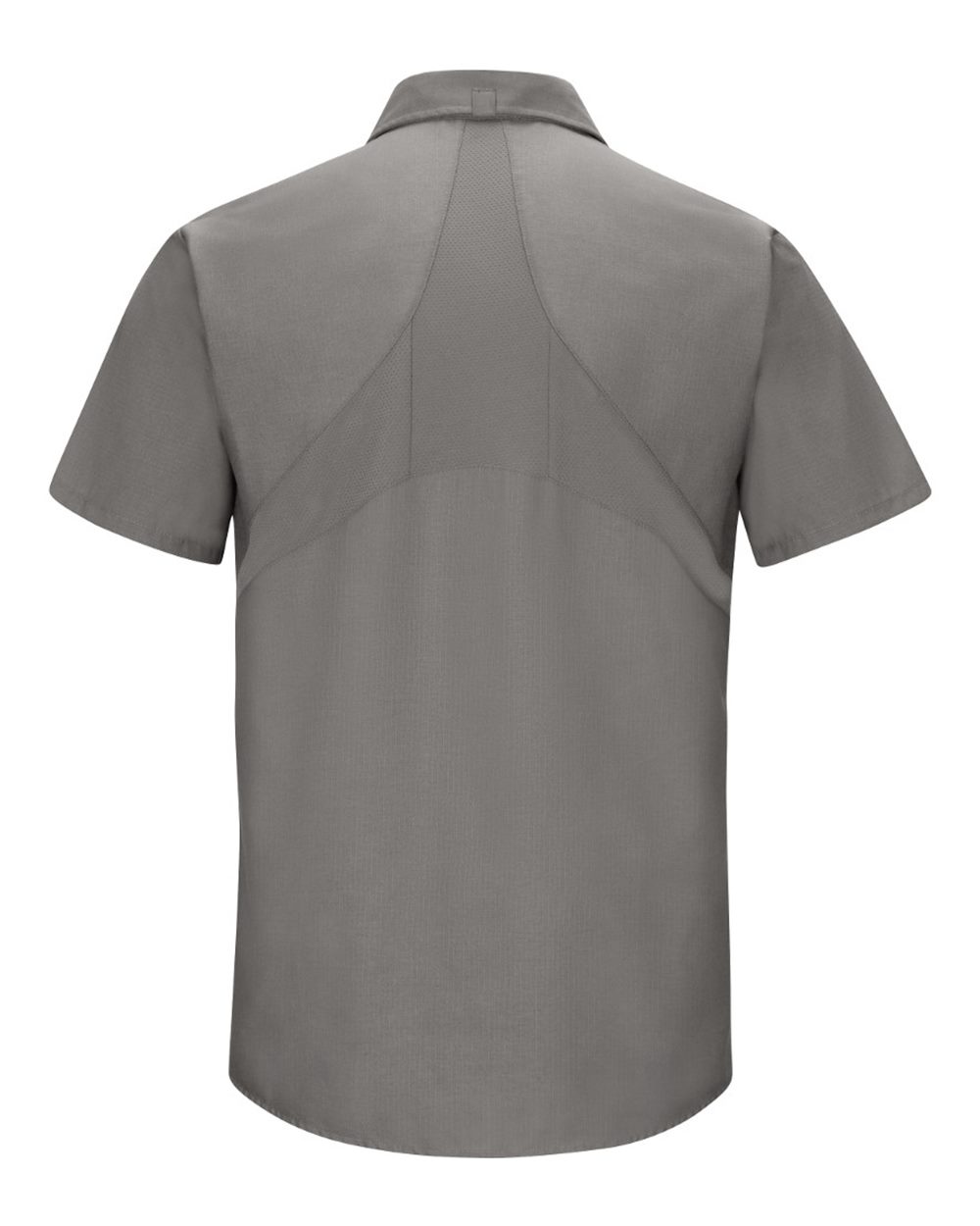 Front View of Grey Mimix™ Short Sleeve Work Shirt - Tall Sizes - SX20T
