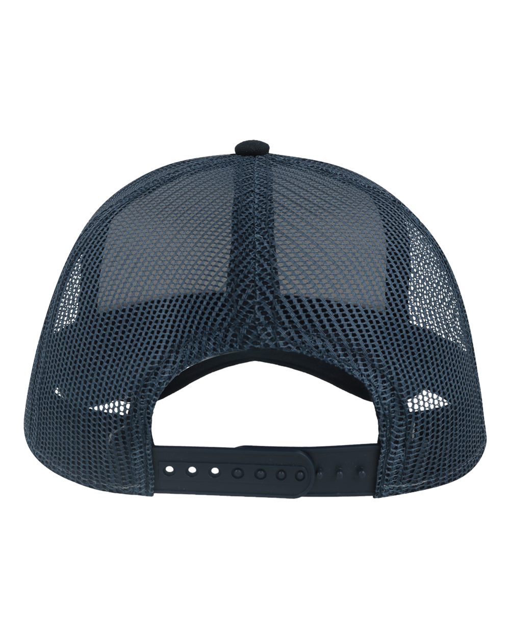 Front View of Grey/ Navy Sustainable Canvas Cap - RAPPER