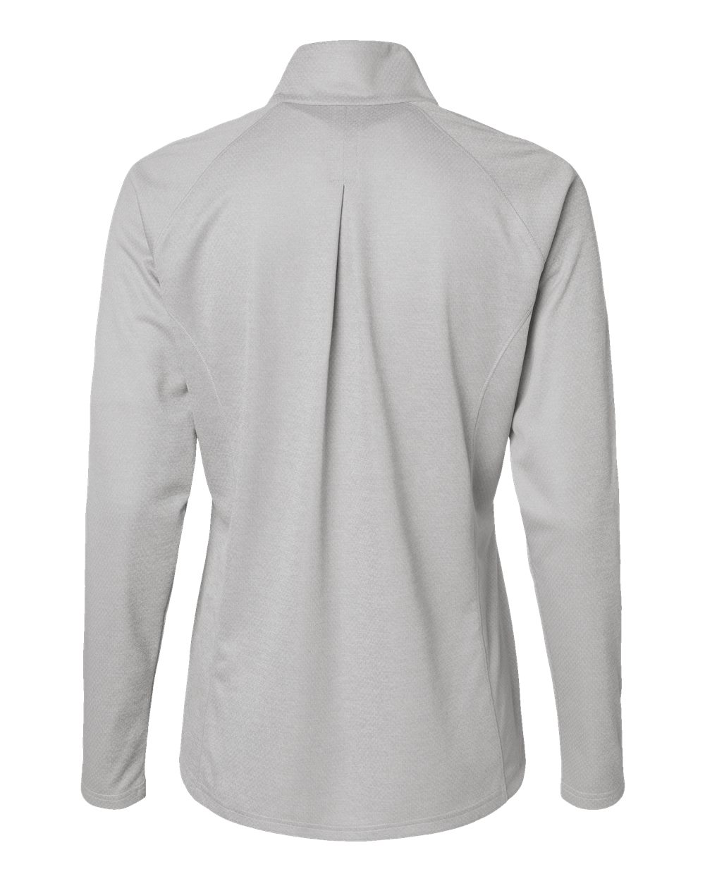 Front View of Grey One Heather Women's Space Dyed Quarter-Zip Pullover - A594