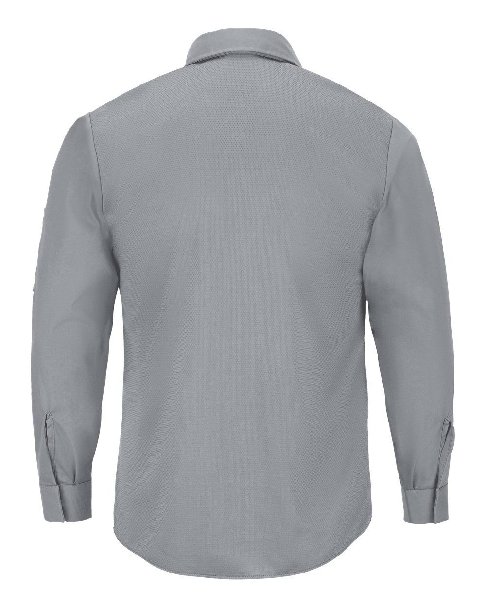 Front View of Grey Pro Airflow Long Sleeve Work Shirt - Tall Sizes - SP3AT