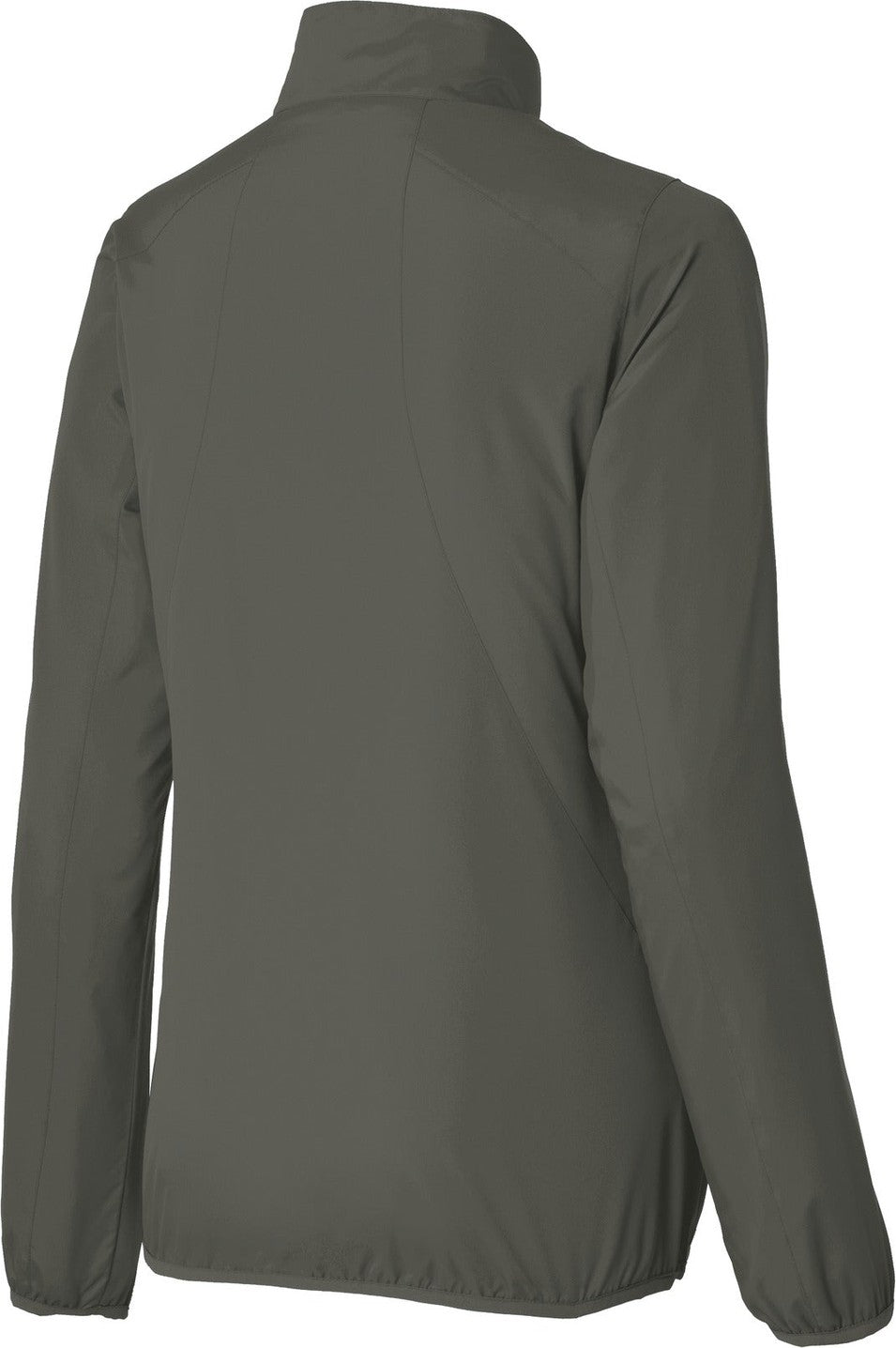 Front View of Grey Steel Port Authority Women's Zephyr Full-Zip Jacket. L344