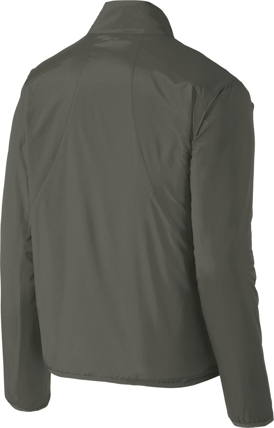 Front View of Grey Steel Port Authority Zephyr 1/2-Zip Pullover. J343