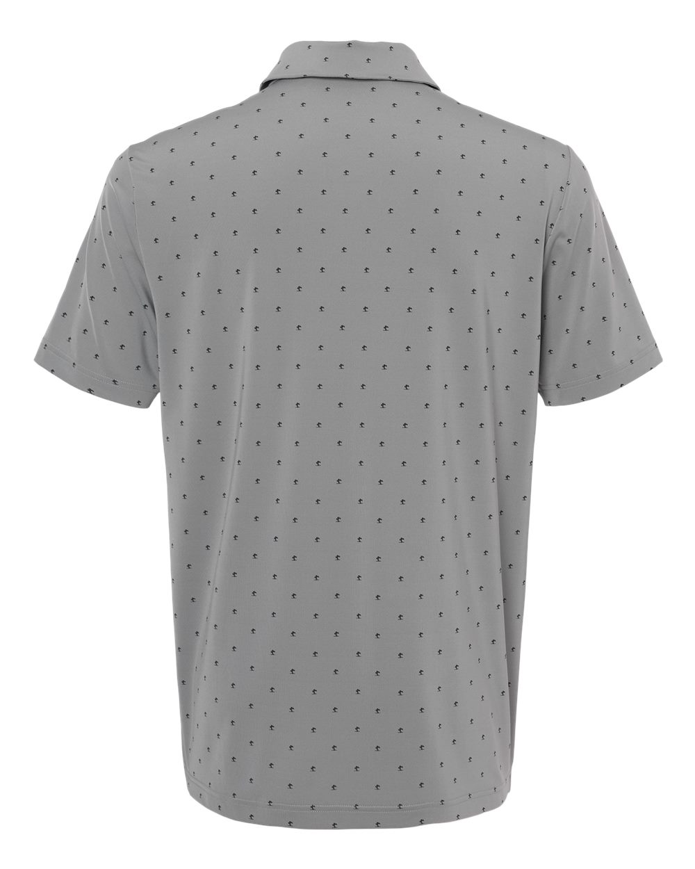 Front View of Grey Three/ Black Pine Tree Polo - A574