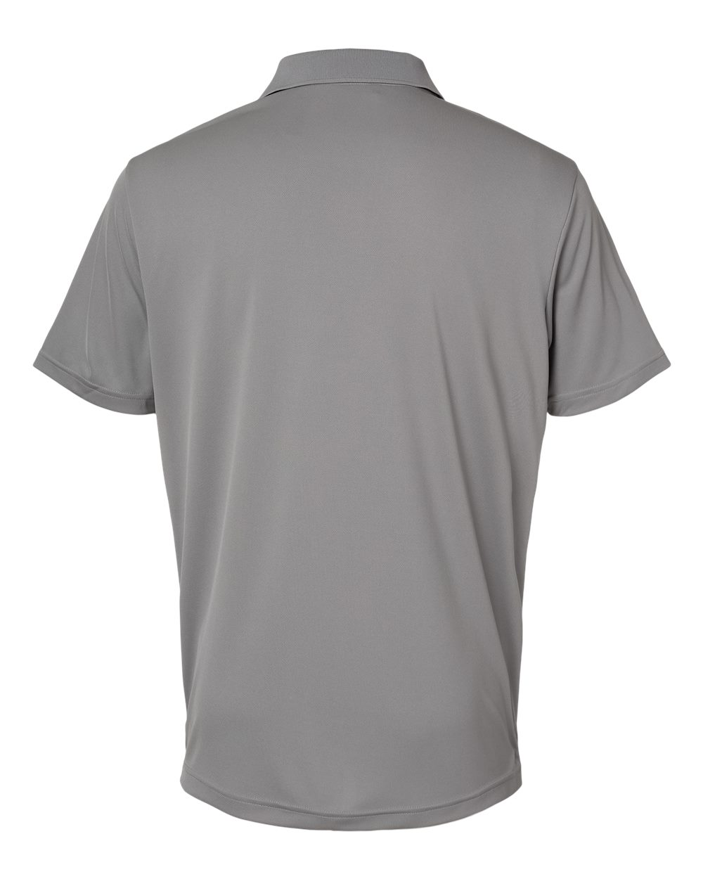 Front View of Grey Three Performance Polo - A230