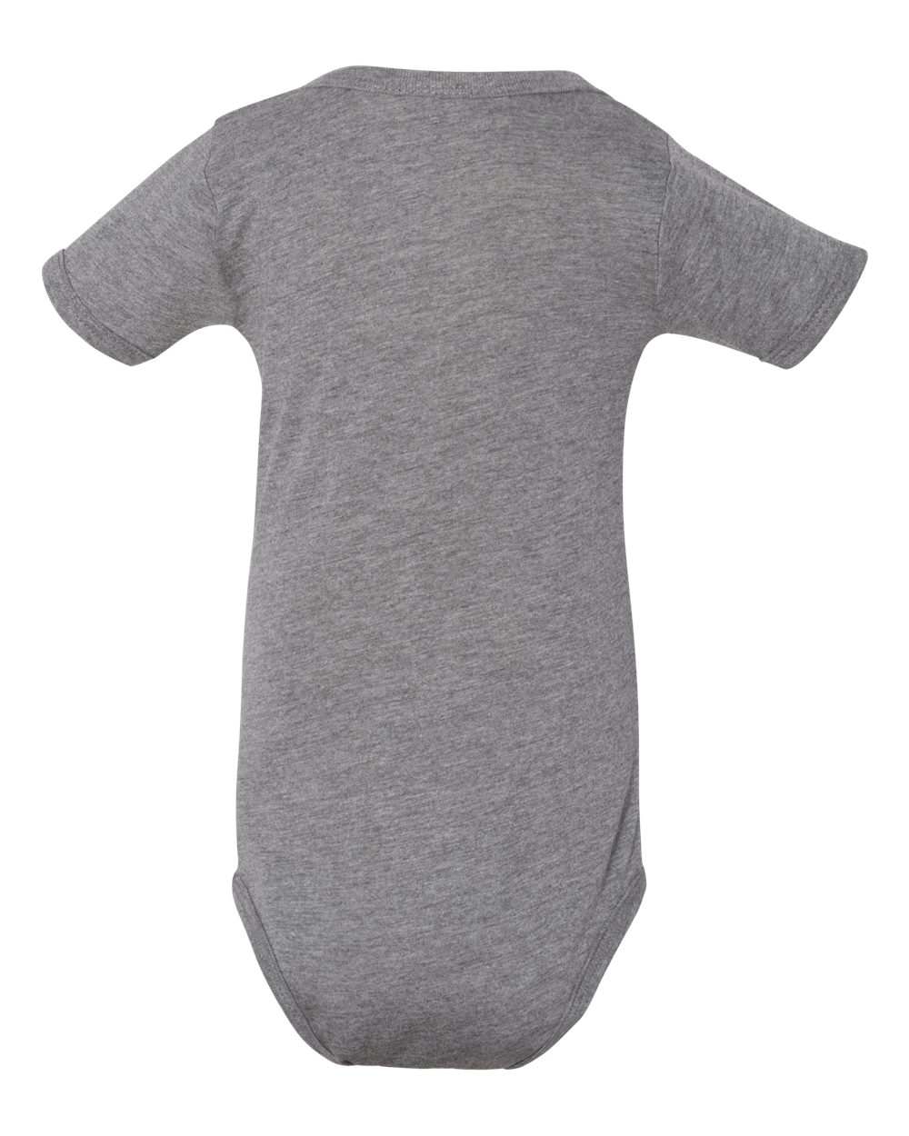 Front View of Grey Triblend Infant Triblend Short Sleeve One Piece - 134B