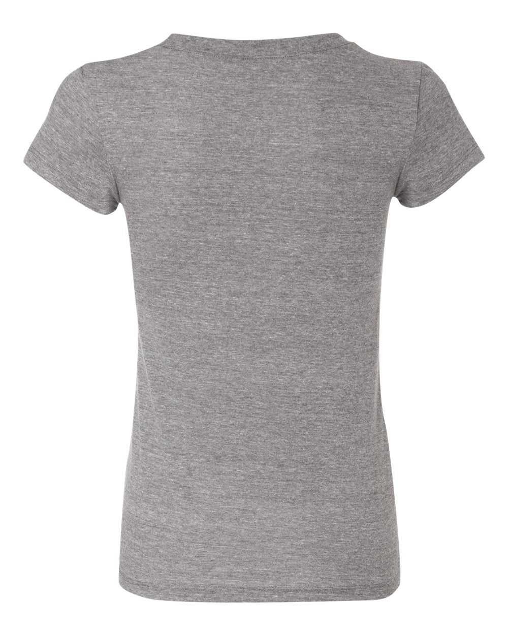 Rear View of Grey Triblend Women&#39;s Triblend Tee - 8413