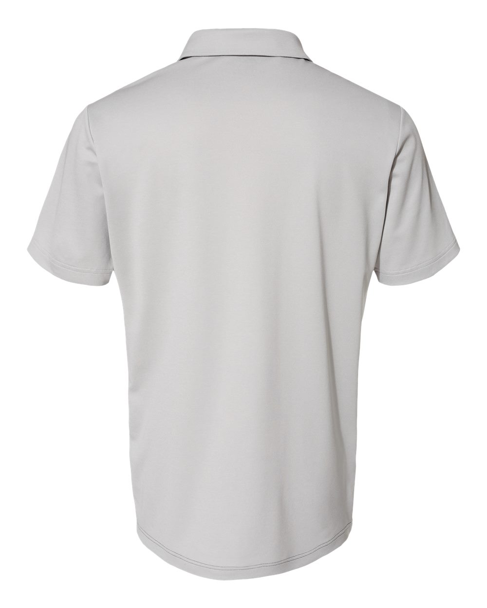 Front View of Grey Two Heather/ Black Heather Heathered Colorblocked 3-Stripes Polo - A508
