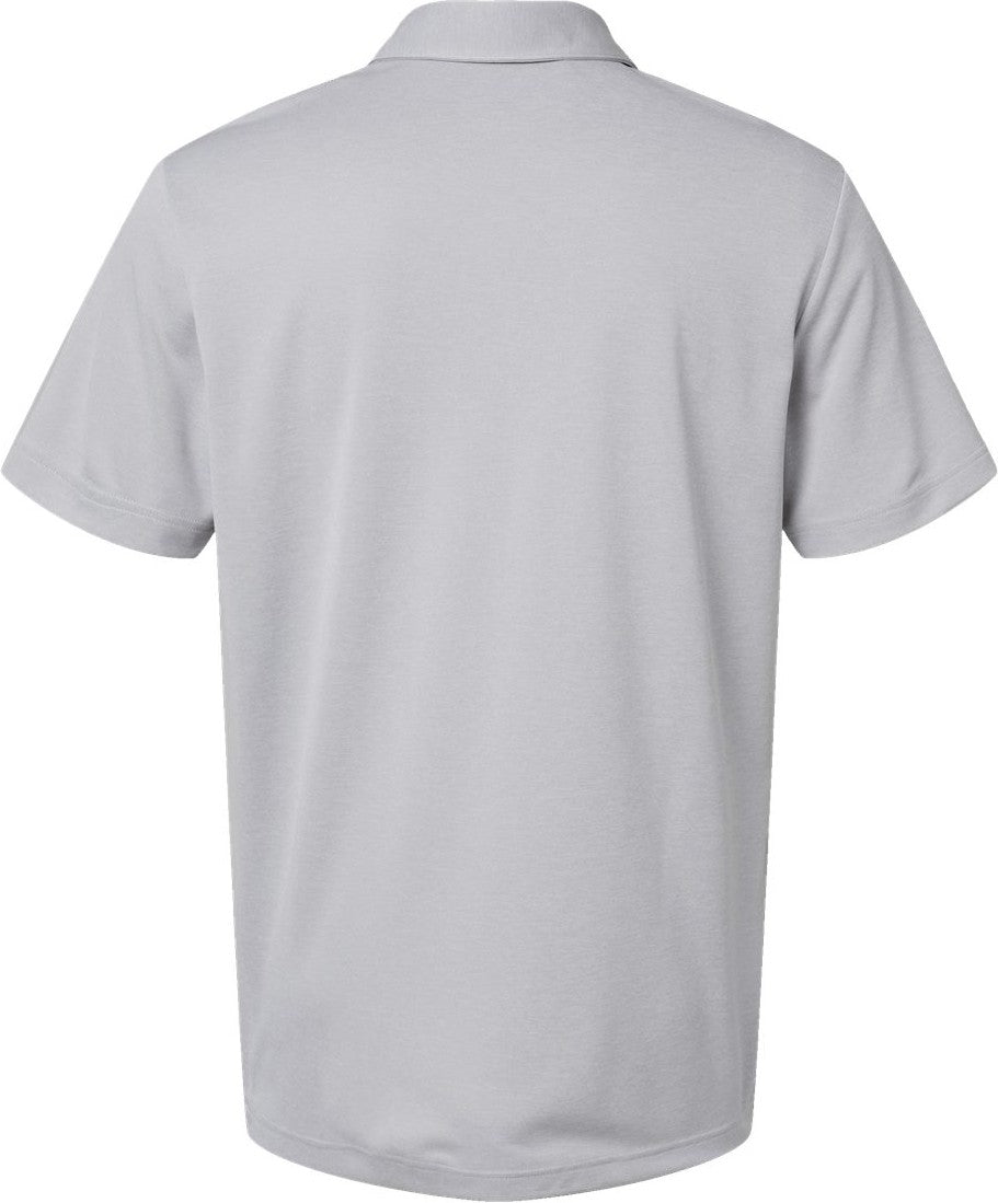 Front View of Grey Two Melange Heathered Polo - A582