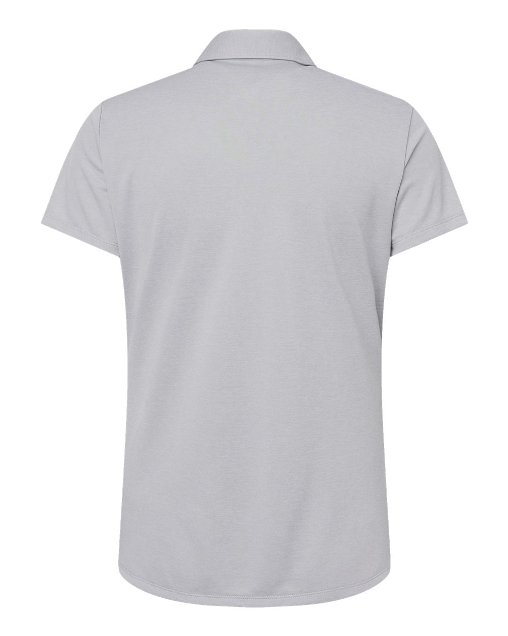 Front View of Grey Two Melange Women's Heathered Polo - A583