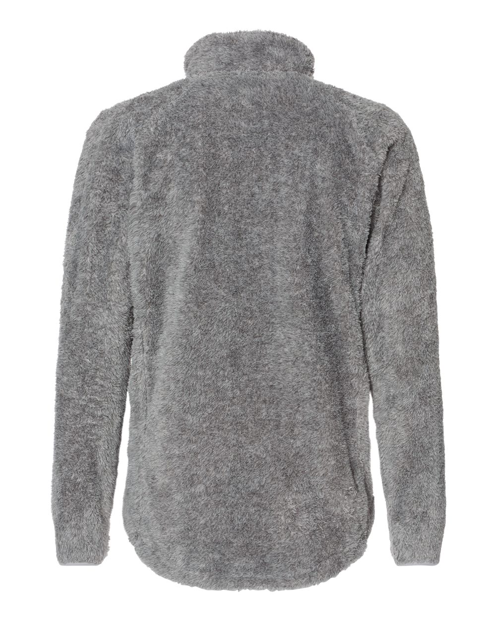 Front View of Grey Women's Boundary Shag Frosty Sherpa Full-Zip - 8463