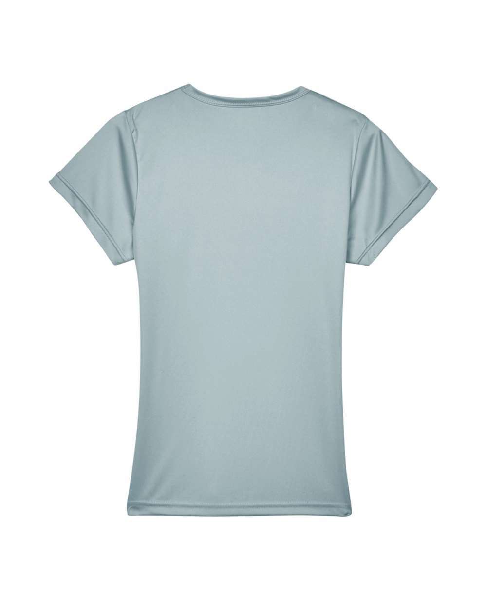 Front View of Grey Women's Cool & Dry Sport Performance Interlock T-shirt - 8420L