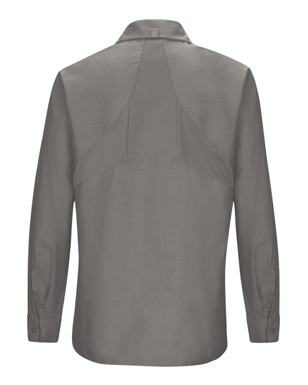 Front View of Grey Women's Long Sleeve Mimix Work Shirt - SX11