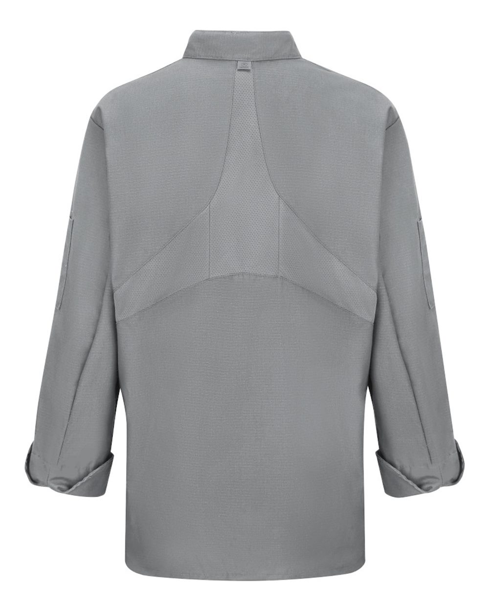 Front View of Grey Women's Mimix™ Chef Coat with OilBlok - 041X