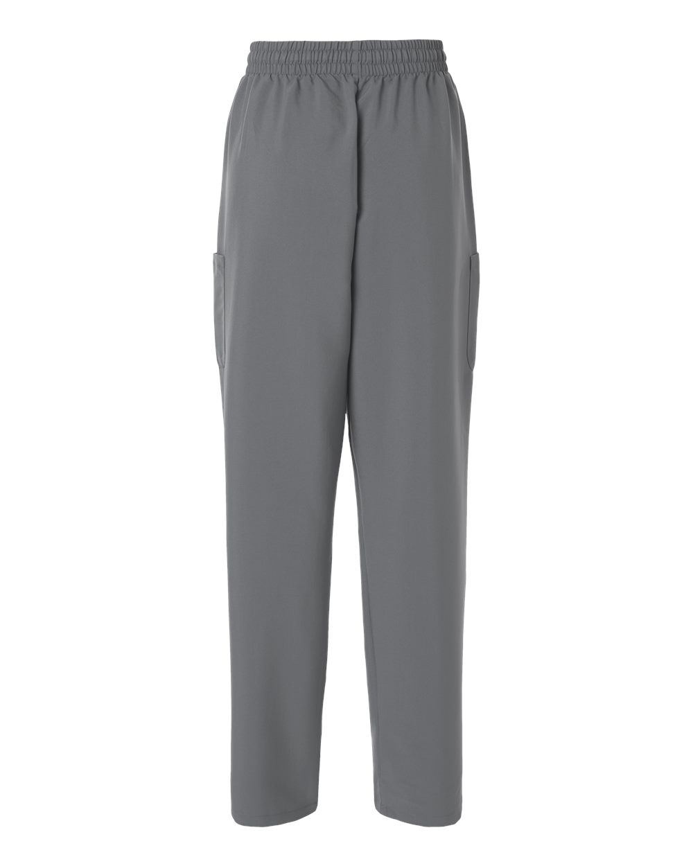 Rear View of Grey Women's Scrub Open Leg Pants - HSB003 plain