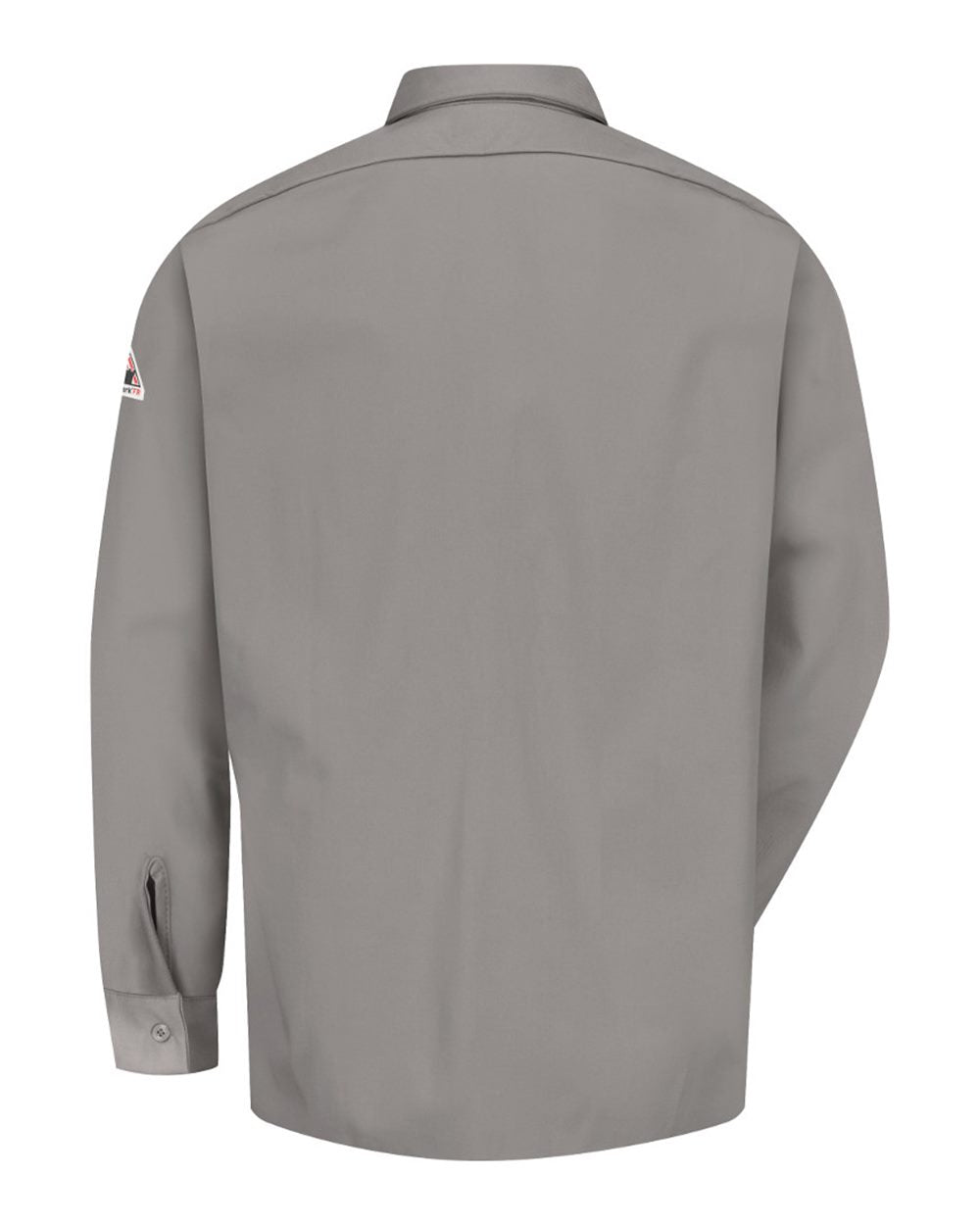 Rear View of Grey Work Shirt - EXCEL FR® ComforTouch - SLW2 plain
