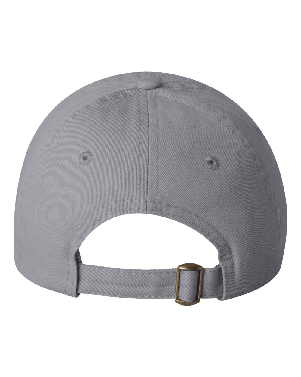 Rear View of Grey Youth Small Fit Bio-Washed Dad Hat - VC300Y