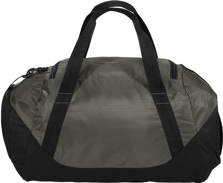 Rear View of Grey/Black Port Authority Team Duffel BG804