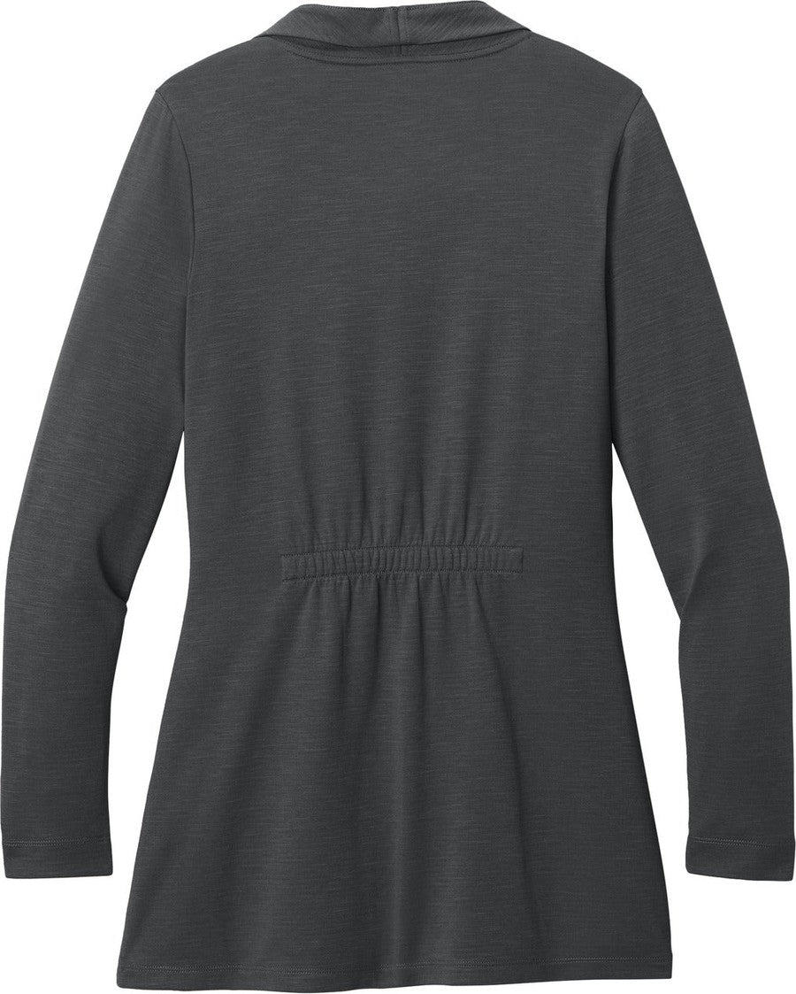 Front View of GreySteel Port Authority Women's Breakwater Open Cardigan LK820