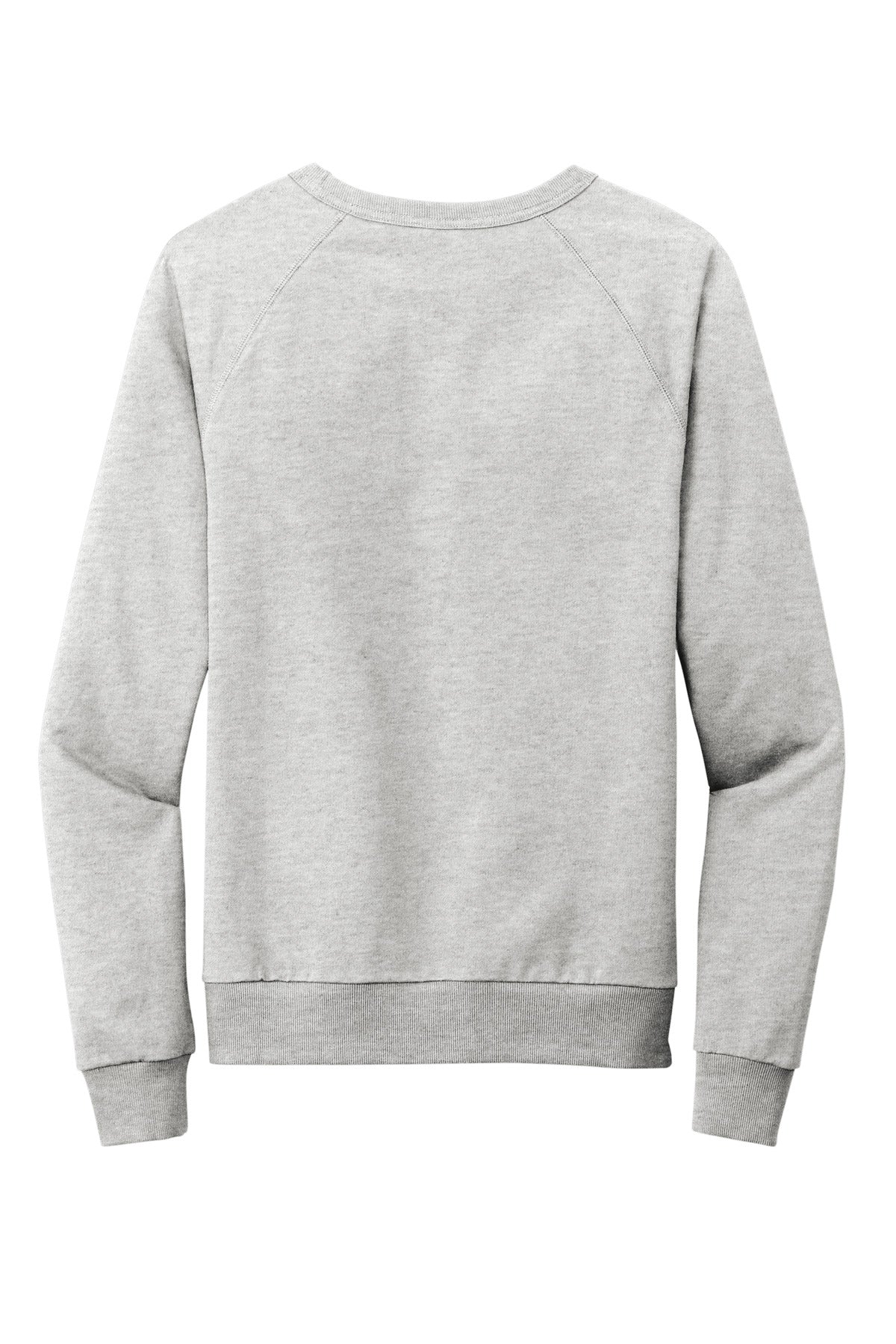 Front View of GrntGryHtr Allmade Unisex Organic French Terry Crewneck Sweatshirt AL4004