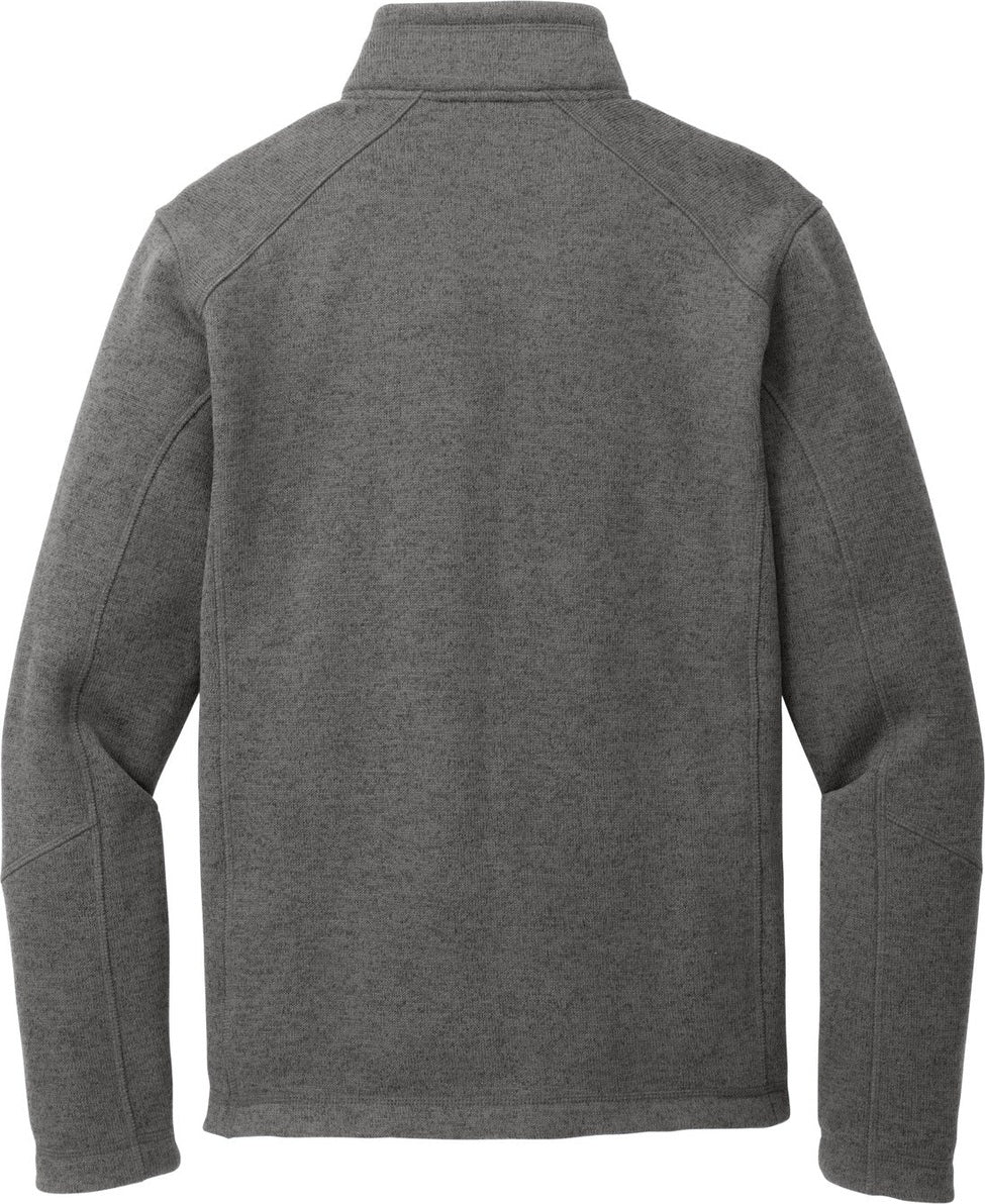 Front View of GrySmkHthr Port Authority Arc Sweater Fleece 1/4-Zip F426