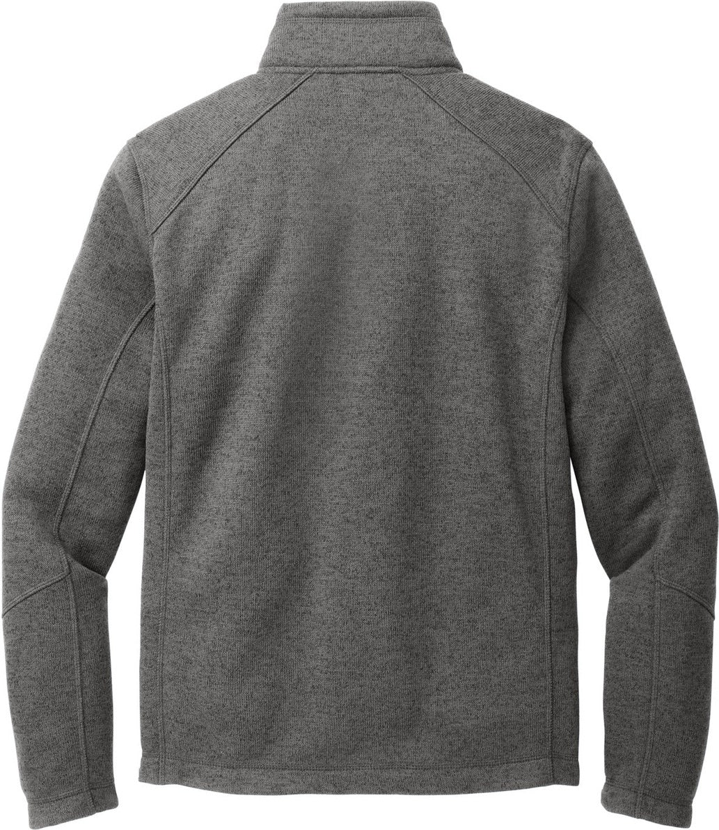 Front View of GrySmkHthr Port Authority Arc Sweater Fleece Jacket F428