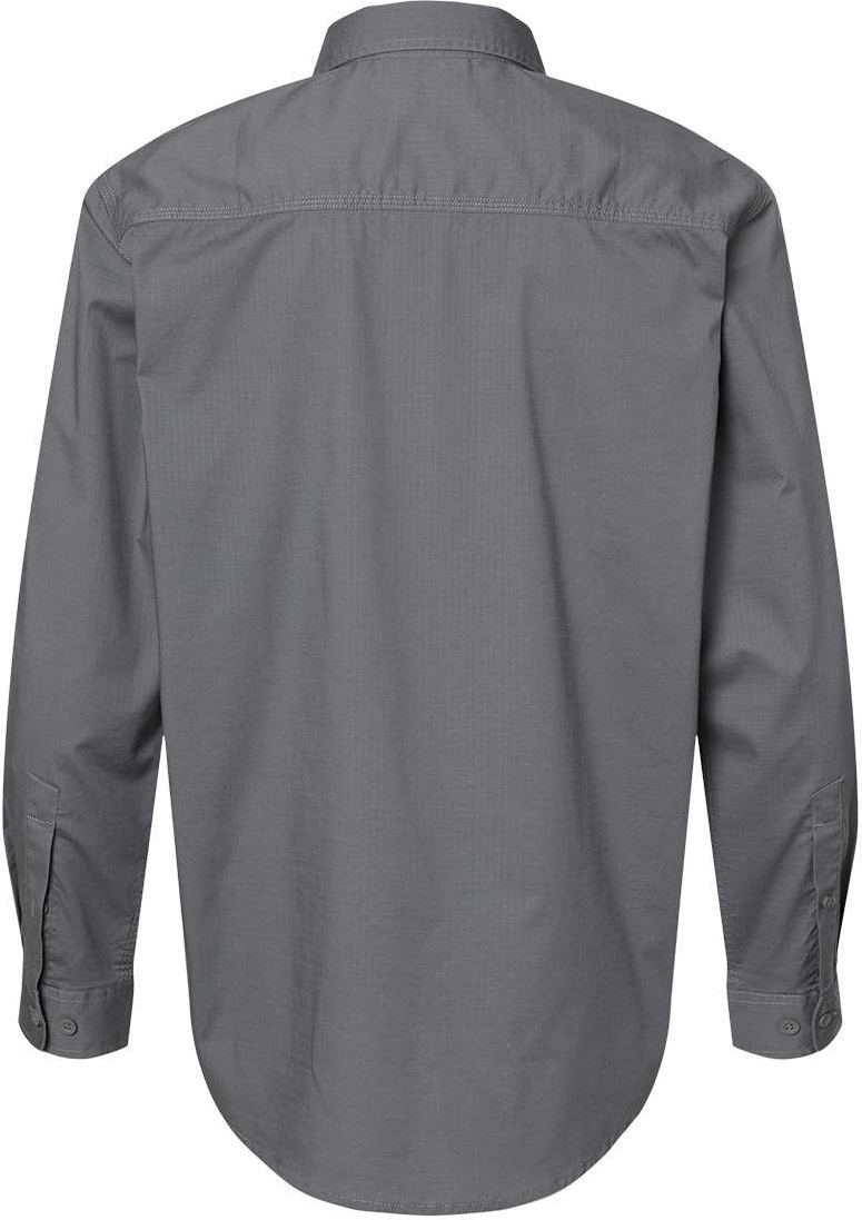 Front View of Gunmetal Craftsman Woven Shirt - 4450T