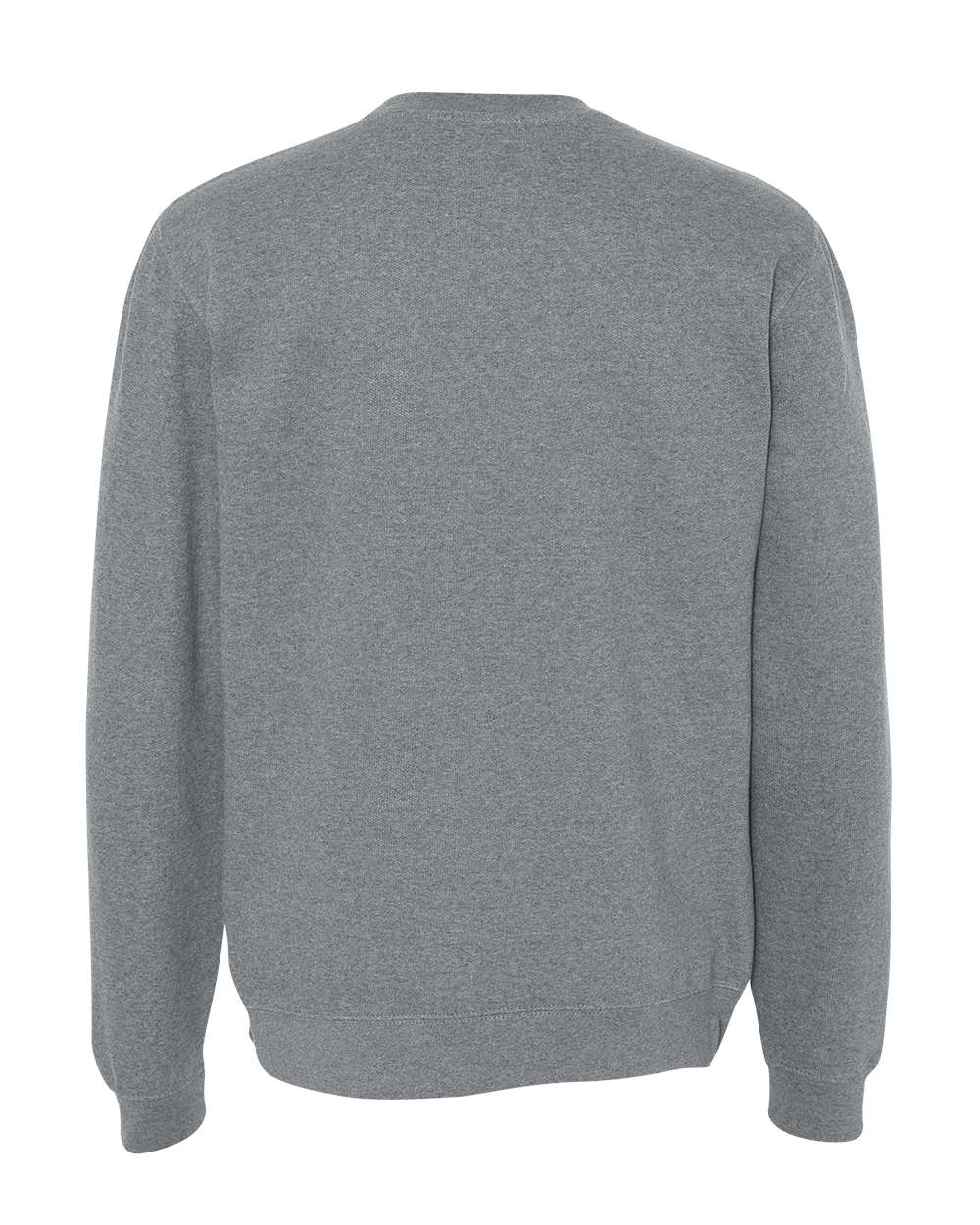 Front View of Gunmetal Heather Midweight Crewneck Sweatshirt - SS3000