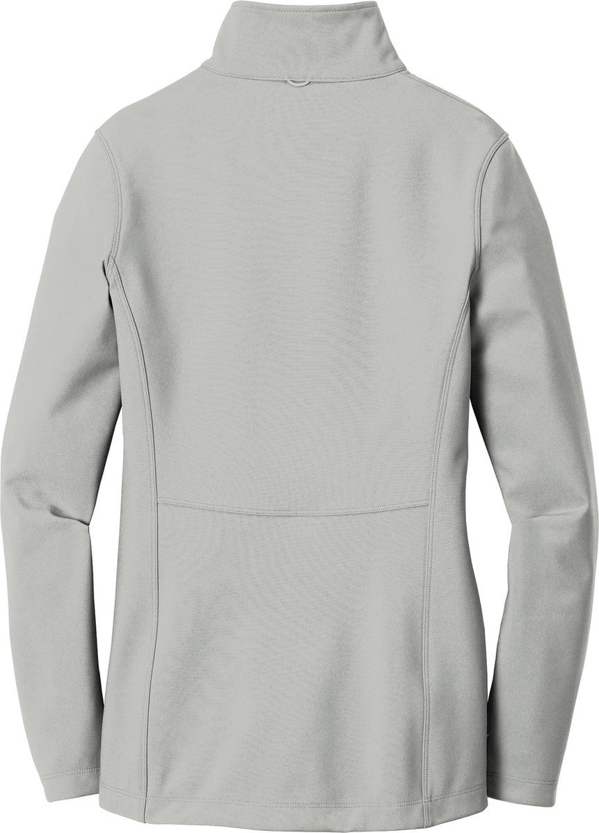 Front View of Gusty Grey Port Authority Women's Collective Soft Shell Jacket. L901