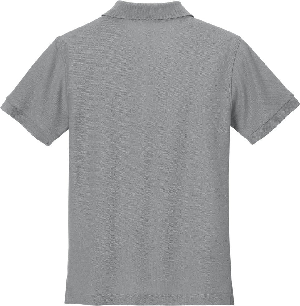 Rear View of GustyGrey Port Authority Youth Wearever Signature Pique Polo Y200