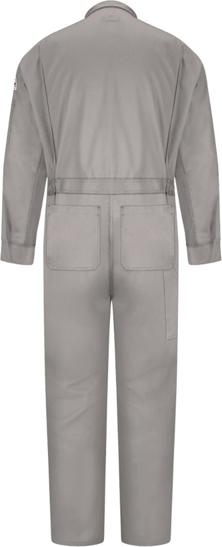 Front View of GY-Grey Deluxe Coverall - CLD4
