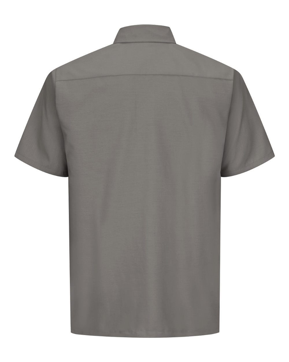 Front View of GY-Grey Ripstop Short Sleeve Work Shirt - Tall Sizes - SY60T
